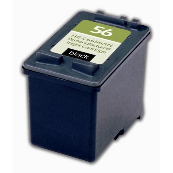 Show details for Remanufactured HP 56 (C6656AN) InkJet Cartridge, Black, 450 Yield Picture of Remanufactured HP 56 (C6656AN) InkJet Cartridge, Black, 450 Yield