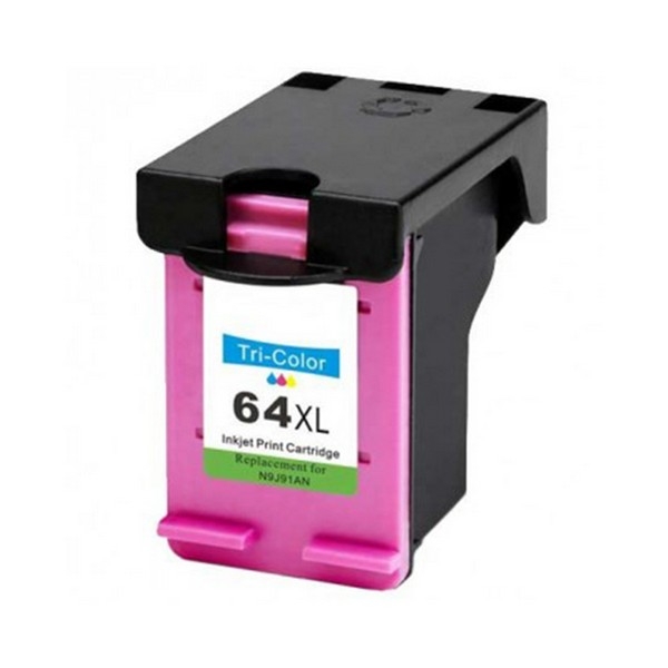 Show details for Remanufactured HP 64XL (N9J91AN) InkJet Cartridge, Tri-Color, 415 High Yield Picture of Remanufactured HP 64XL (N9J91AN) InkJet Cartridge, Tri-Color, 415 High Yield