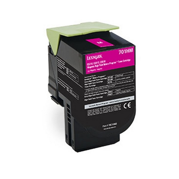 Show details for Compatible Lexmark 701HM (70C1HM0) Toner Cartridge, Magenta, 3K High Yield Picture of Compatible Lexmark 701HM (70C1HM0) Toner Cartridge, Magenta, 3K High Yield