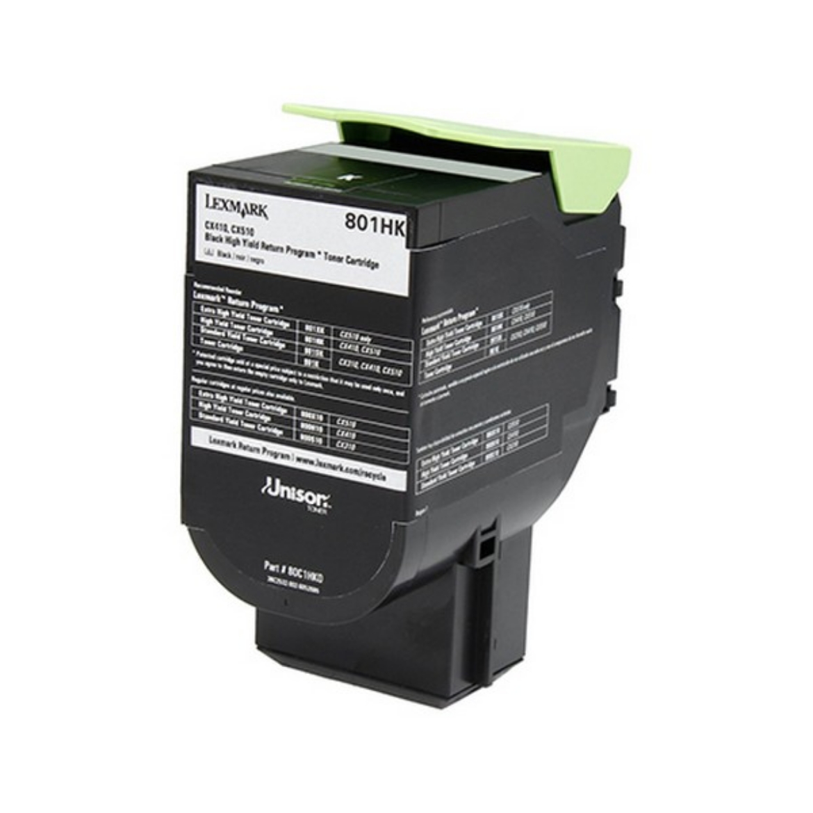 Picture of Compatible Lexmark 801HK (80C1HK0) Toner Cartridge, Black, 4K High Yield
