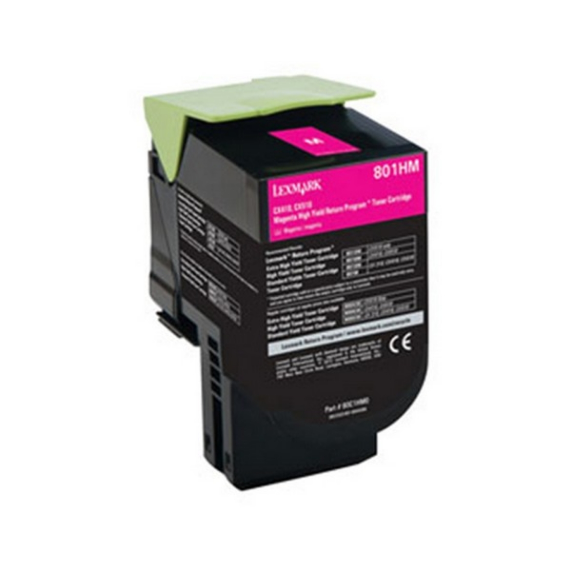 Picture of Compatible Lexmark 801HM (80C1HM0) Toner Cartridge, Magenta, 3K High Yield