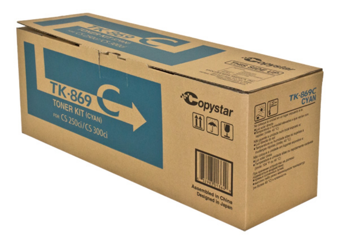 Picture of Kyocera Mita 1T02JZCCS0 (TK-869C) Cyan Toner Cartridge (2 pack) (12000 Yield)