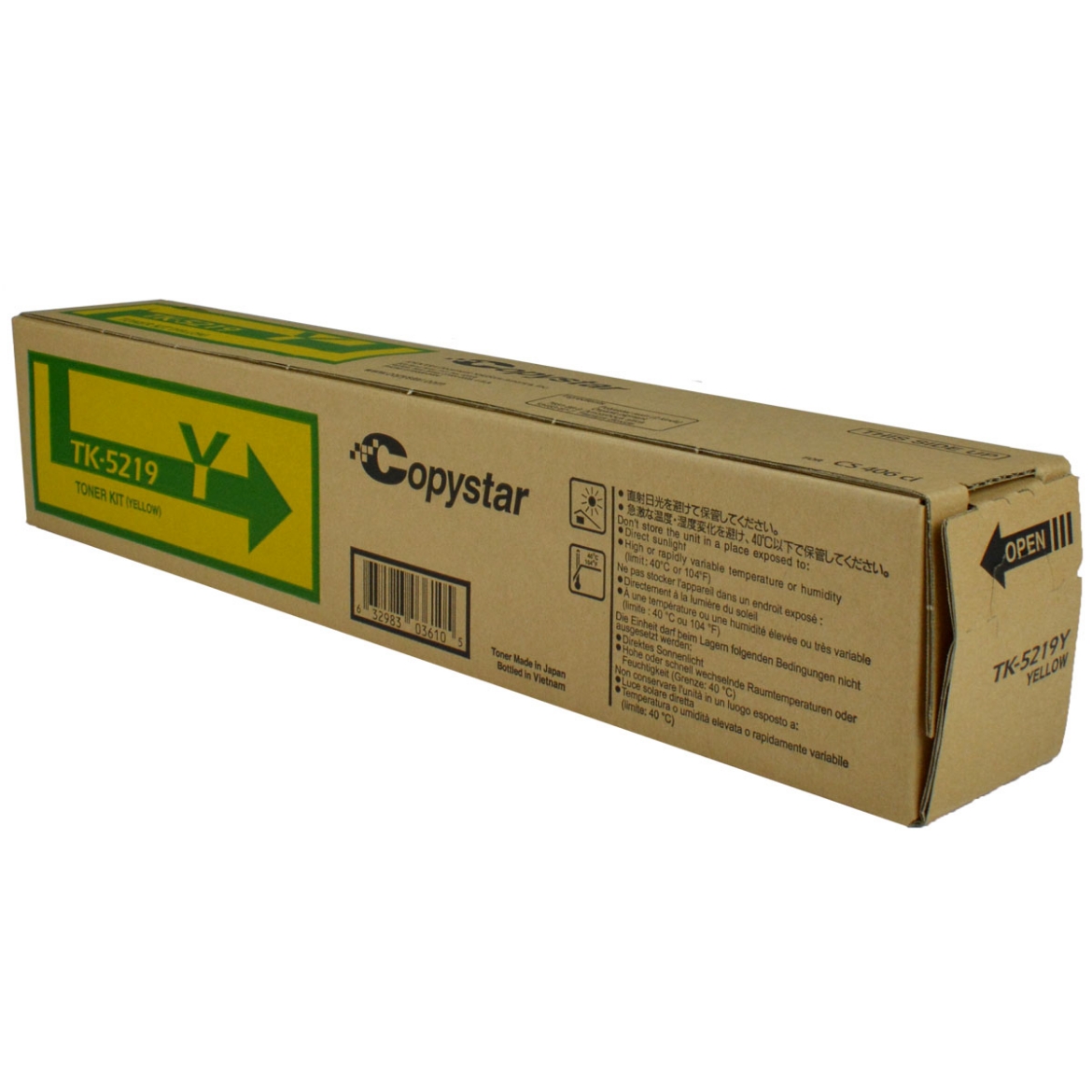 Picture of Kyocera Mita 1T02R6ACS0 (TK-5219Y) Yellow Toner Cartridge (15000 Yield)