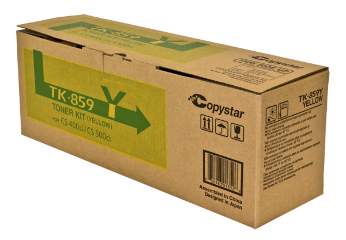 Picture of OEM Copystar TK-859Y (1T02H7ACS0) Toner Cartridge, Yellow, 18K Yield