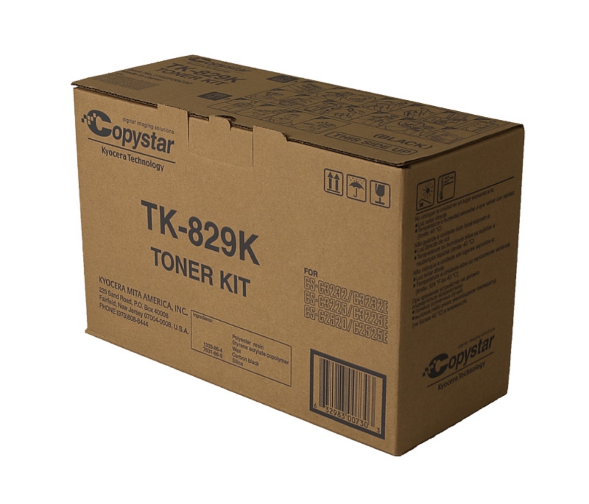 Picture of Kyocera Mita 1T02FZ0CS0 (TK-829K) Black Toner Cartridge (15000 Yield)