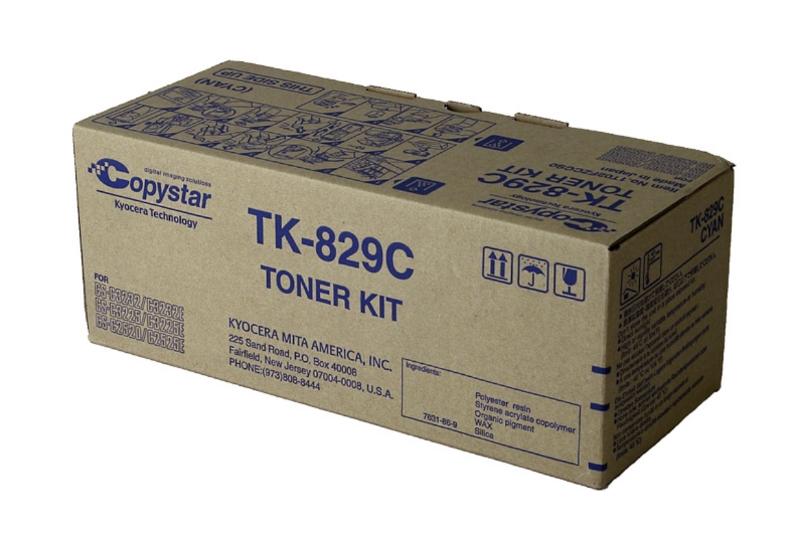 Picture of OEM Copystar TK-829C (1T02FZCCS0) Toner Cartridge, Cyan, 7K Yield
