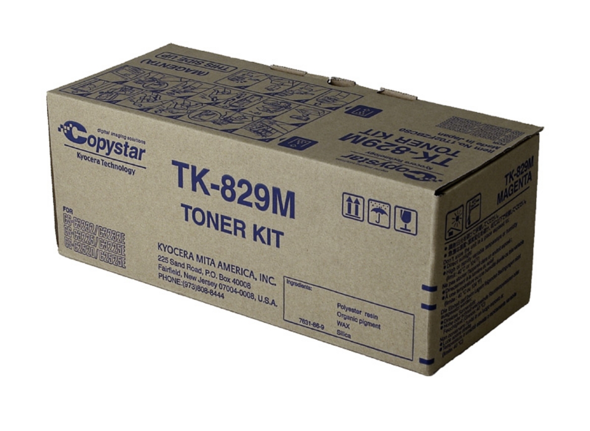 Picture of OEM Copystar TK-829M (1T02FZBCS0) Toner Cartridge, Magenta, 7K Yield