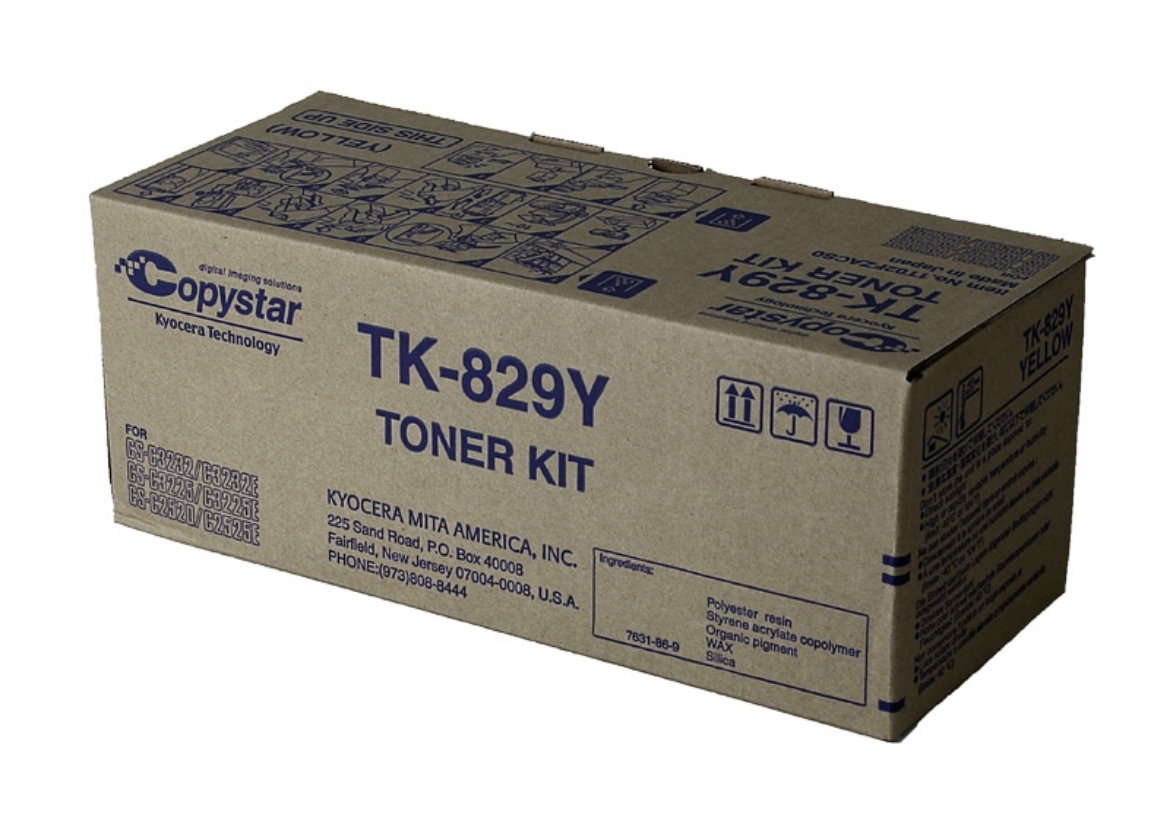 Picture of OEM Copystar TK-829Y (1T02FZACS0) Toner Cartridge, Yellow, 7K Yield