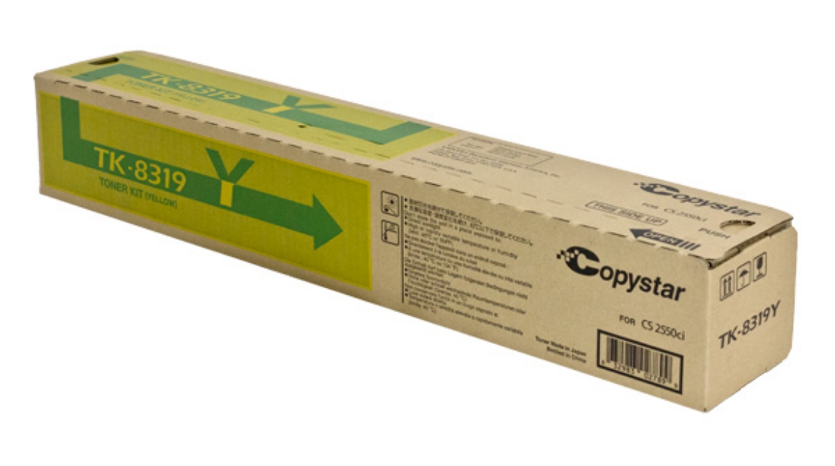 Picture of OEM Copystar TK-8319Y (1T02MVACS0) Toner Cartridge, Yellow, 6K Yield