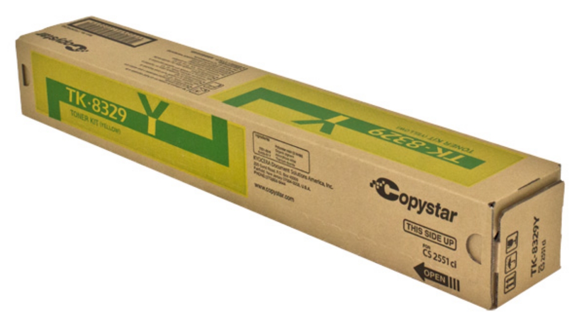 Picture of Kyocera Mita 1T02NPACS0 (TK-8329Y) Yellow Toner Cartridge (12000 Yield)