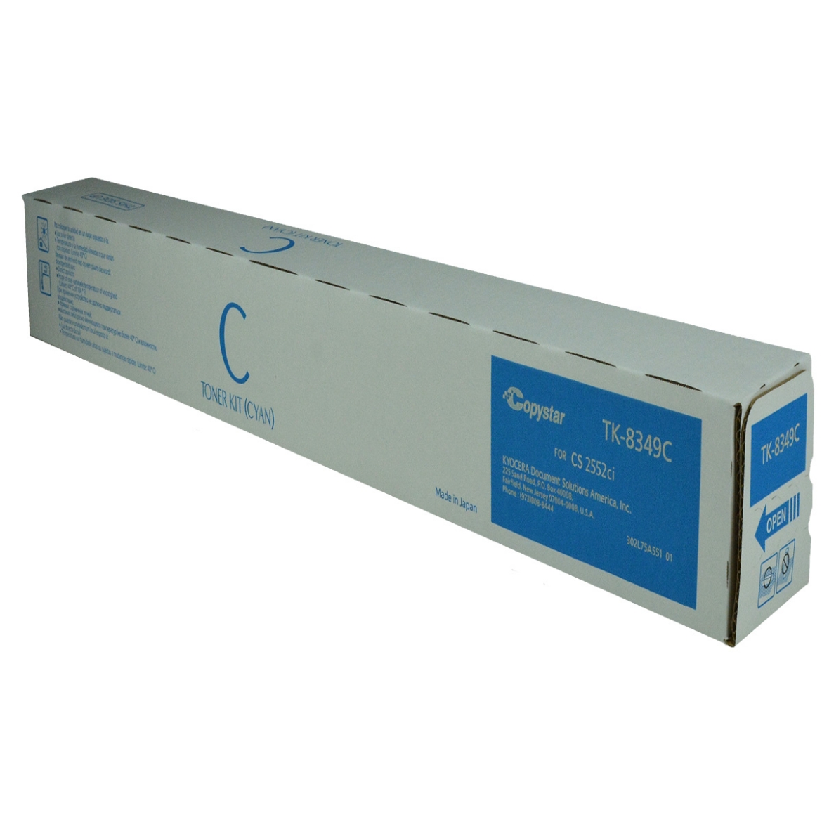 Picture of Kyocera Mita 1T02L7CCS0 (TK-8349C) Cyan Toner Cartridge (12000 Yield)