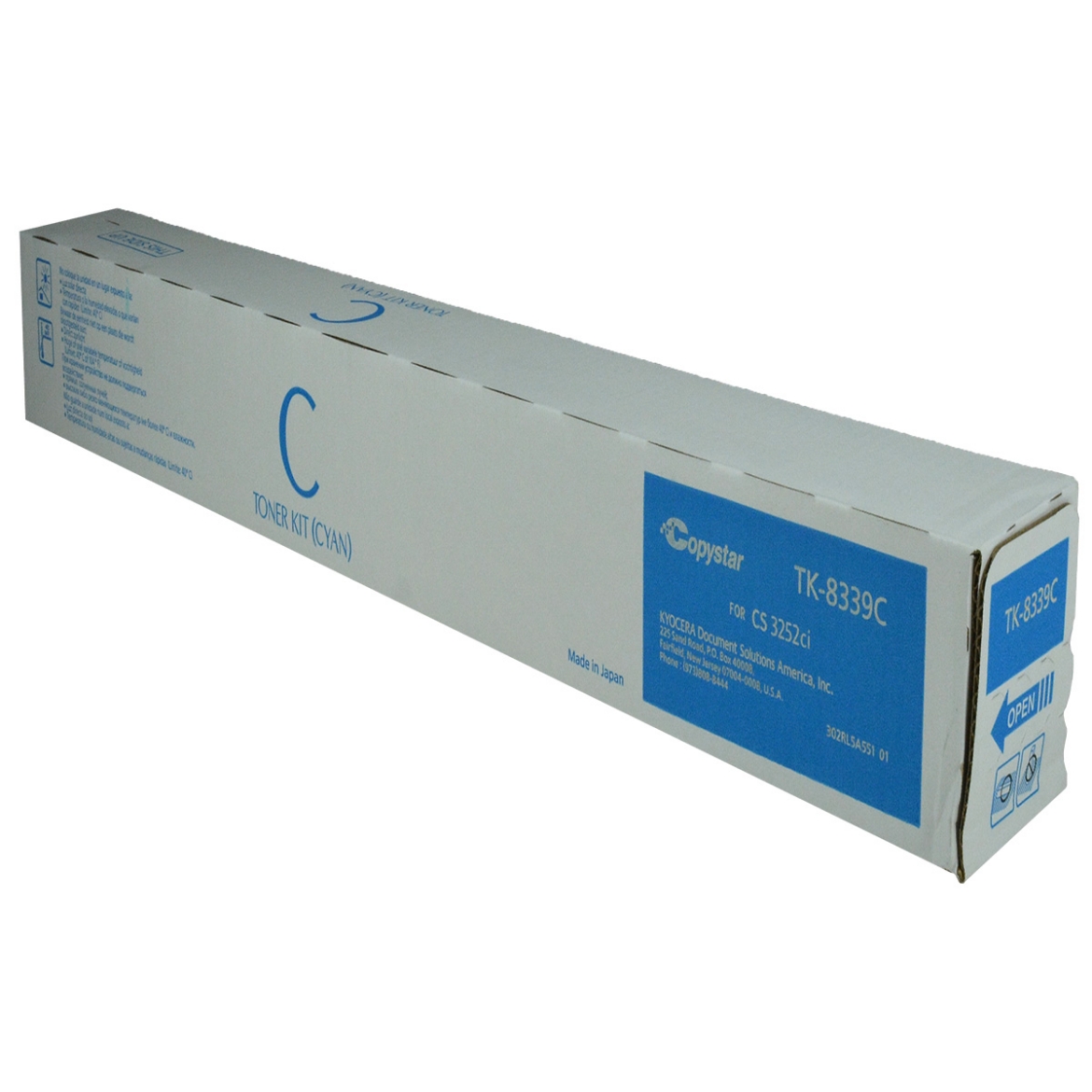 Picture of Kyocera Mita 1T02RLCCS0 (TK-8339C) Cyan Toner Cartridge (15000 Yield)