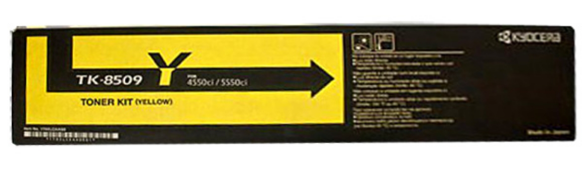 Picture of Kyocera Mita 1T02LCACS0 (TK-8509Y, 1T02LCAAS0) Yellow Toner Cartridge (20000 Yield)