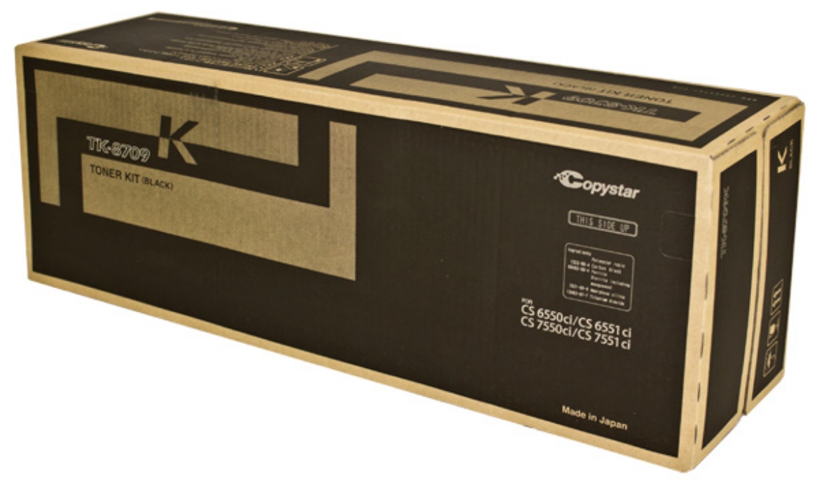 Picture of OEM Copystar TK-8709K (1T02K90CS0) Toner Cartridge, Black, 70K Yield