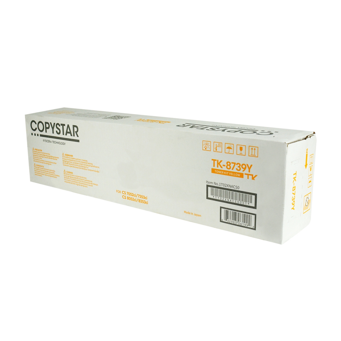 Picture of OEM Copystar TK-8739Y (1T02XNACS0) Toner Cartridge, Yellow, 40K Yield