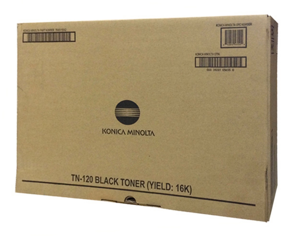 Picture of OEM Konica Minolta TN120 (7640015042) Toner Cartridge, Black, 16K Yield