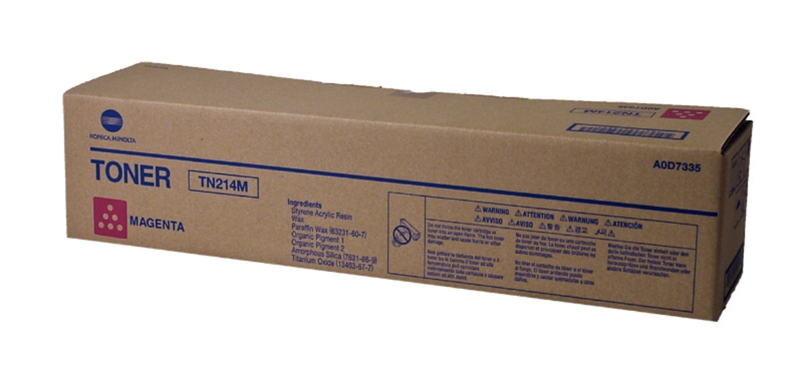 Picture of Konica Minolta A0D7335 (TN-214M) Magenta Toner Cartridge (18500 Yield)
