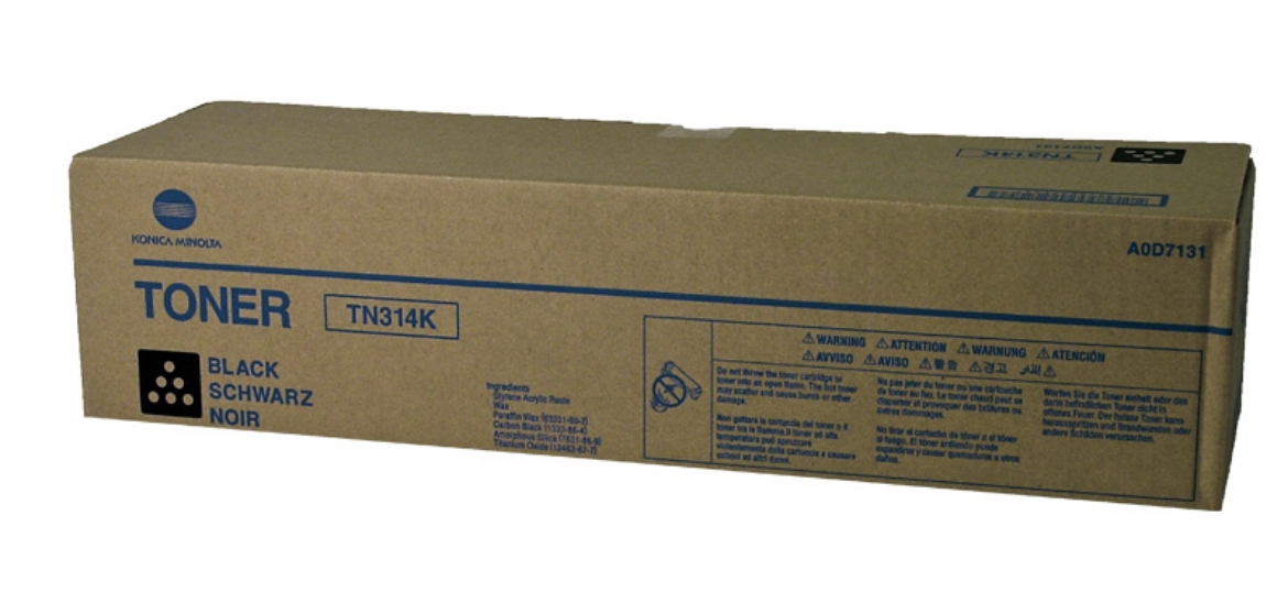 Picture of Konica Minolta A0D7131 (TN-314K) Black Toner Cartridge (26000 Yield)