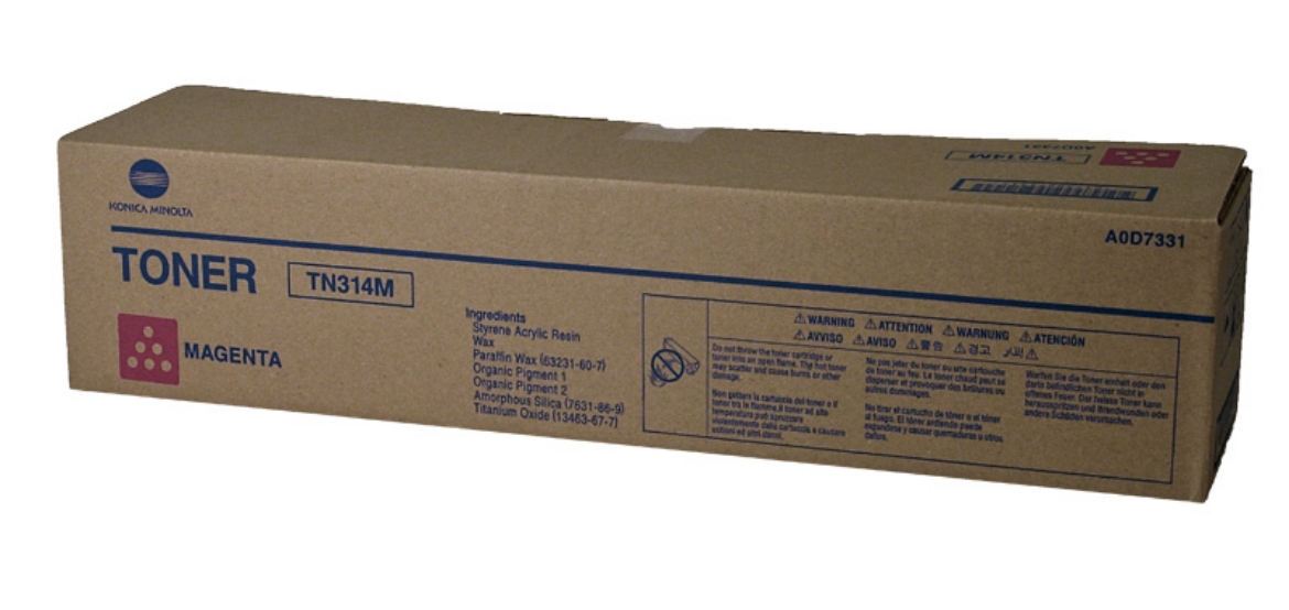 Picture of Konica Minolta A0D7331 (TK-314M) Magenta Toner Cartridge (20000 Yield)