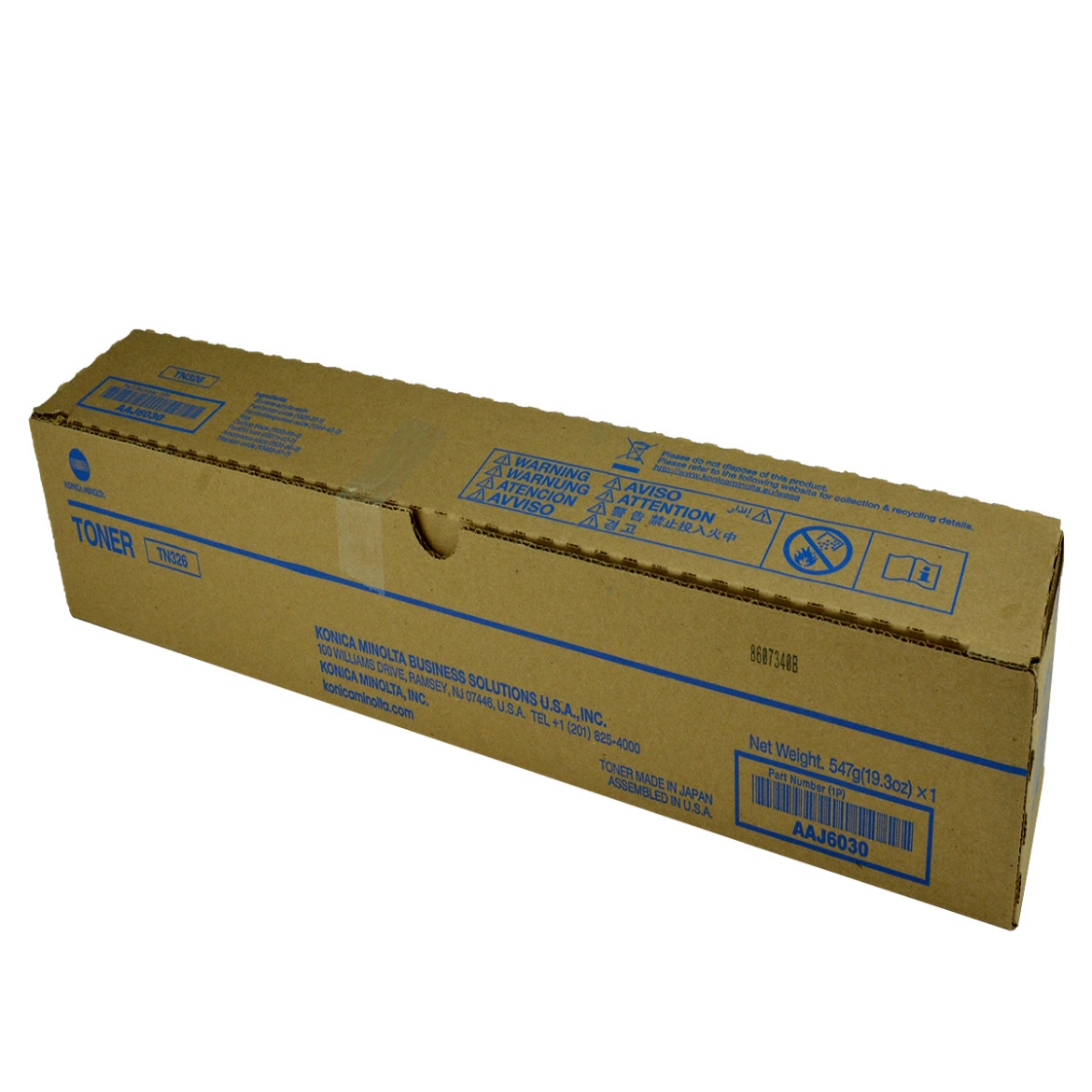 Picture of OEM Konica Minolta TN326 (AAJ6030) Toner Cartridge, Black, 25K Yield