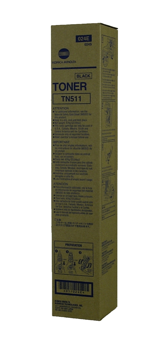 Picture of Konica Minolta 024E (TN-511) Black Toner Cartridge (32200 Yield)