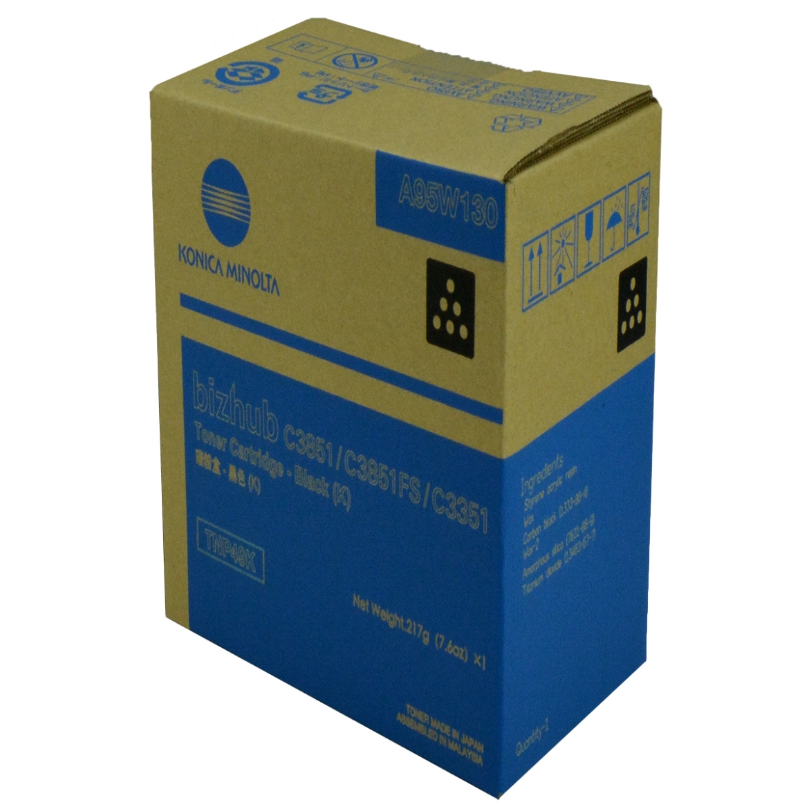 Picture of OEM Konica Minolta TNP49K (A95W130) Toner Cartridge, Black, 13K Yield