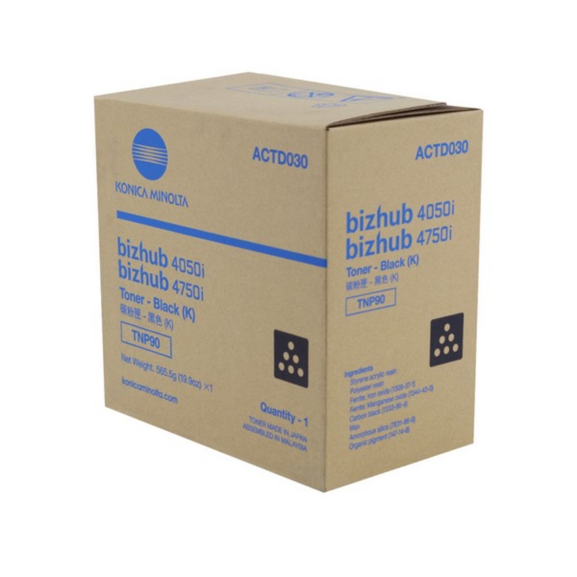 Picture of OEM Konica Minolta TNP90 (ACTD030) Toner Cartridge, Black, 20K Yield