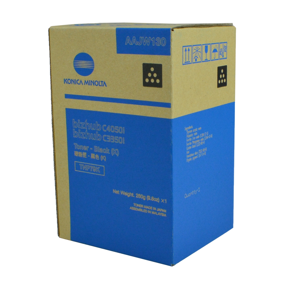 Picture of OEM Konica Minolta TNP79K (AAJW130) Toner Cartridge, Black, 13K Yield