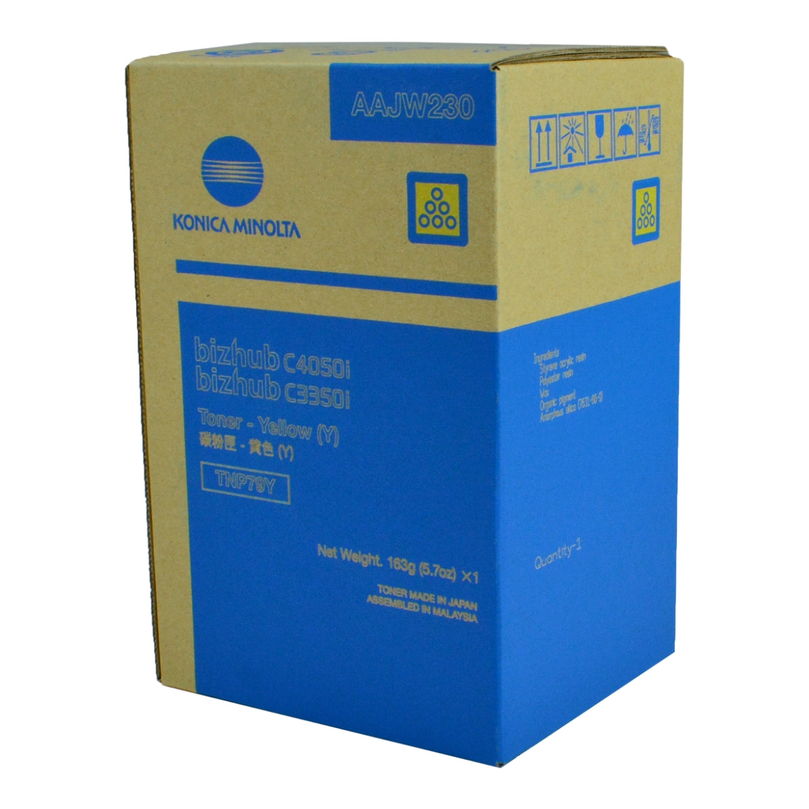 Picture of OEM Konica Minolta TNP79Y (AAJW230) Toner Cartridge, Yellow, 9K Yield