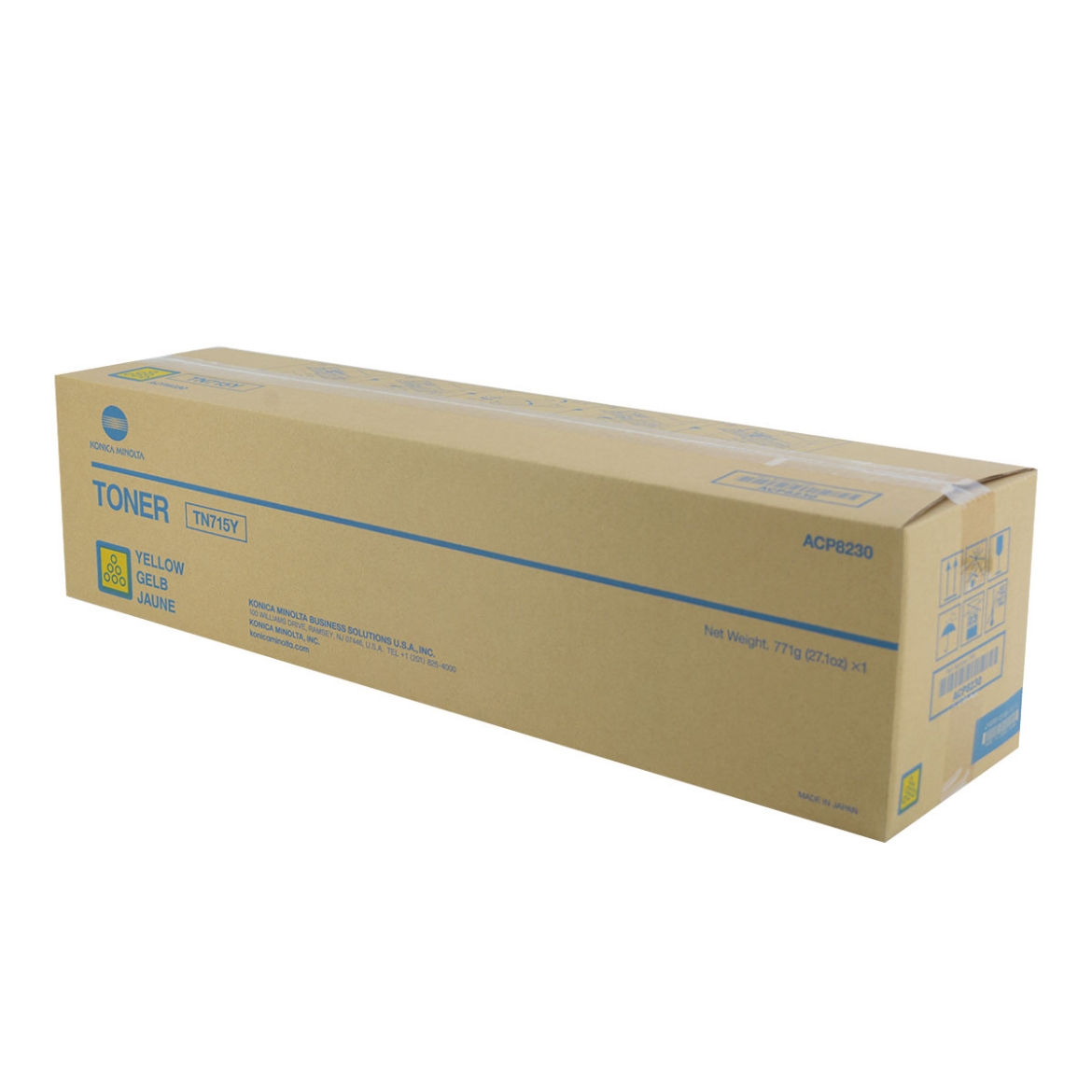 Picture of OEM Konica Minolta TN715Y (ACP8230) Toner Cartridge, Yellow, 45K Yield