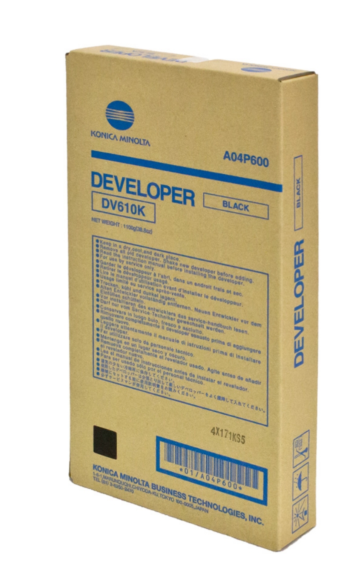 Picture of OEM Konica Minolta DV610BK (A04P600) Developer, Black, 200K Yield