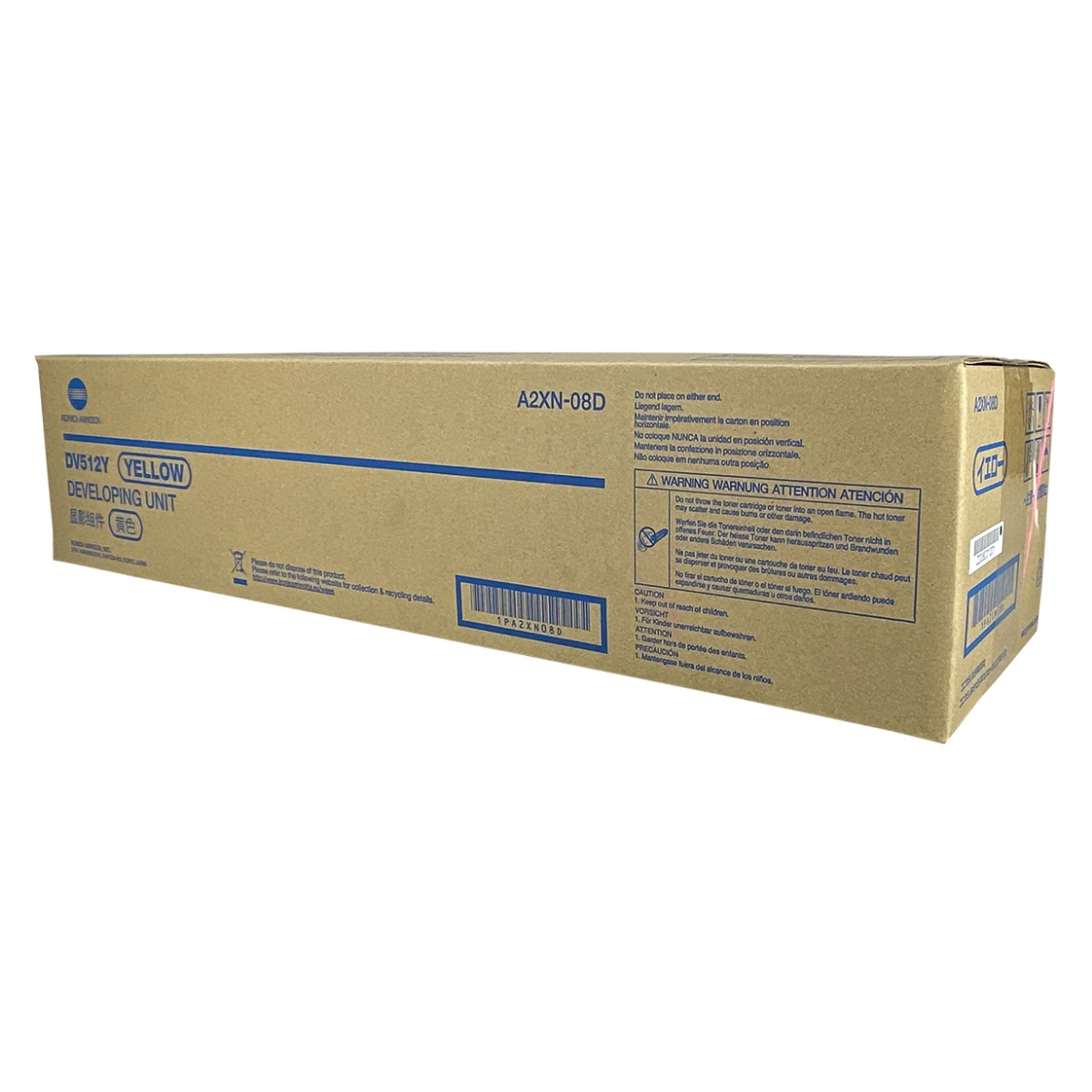 Picture of OEM Konica Minolta DV512Y (A2XN08D) Developer Unit, Yellow, 590K Yield
