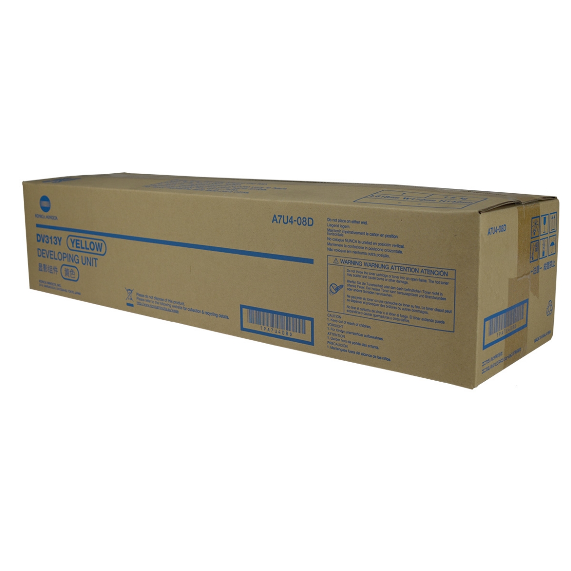 Picture of OEM Konica Minolta DV313Y (A7U408D) Developer Unit, Yellow, 600K Yield