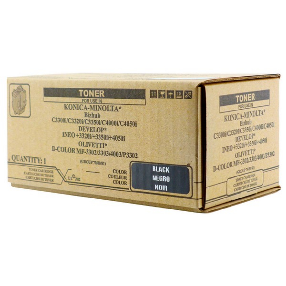 Picture of Compatible Konica Minolta TNP79K TNP80K TNP81K (AAJW130) Toner Cartridge, Black, 13K Yield, TAA Compliant, Made in USA