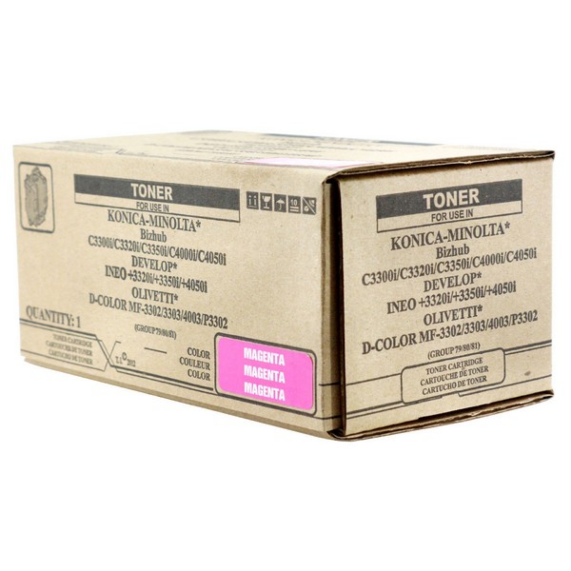 Picture of Compatible Konica Minolta TNP79M TNP80M TNP81M (AAJW330) Toner Cartridge, Magenta, 9K Yield, TAA Compliant, Made in USA