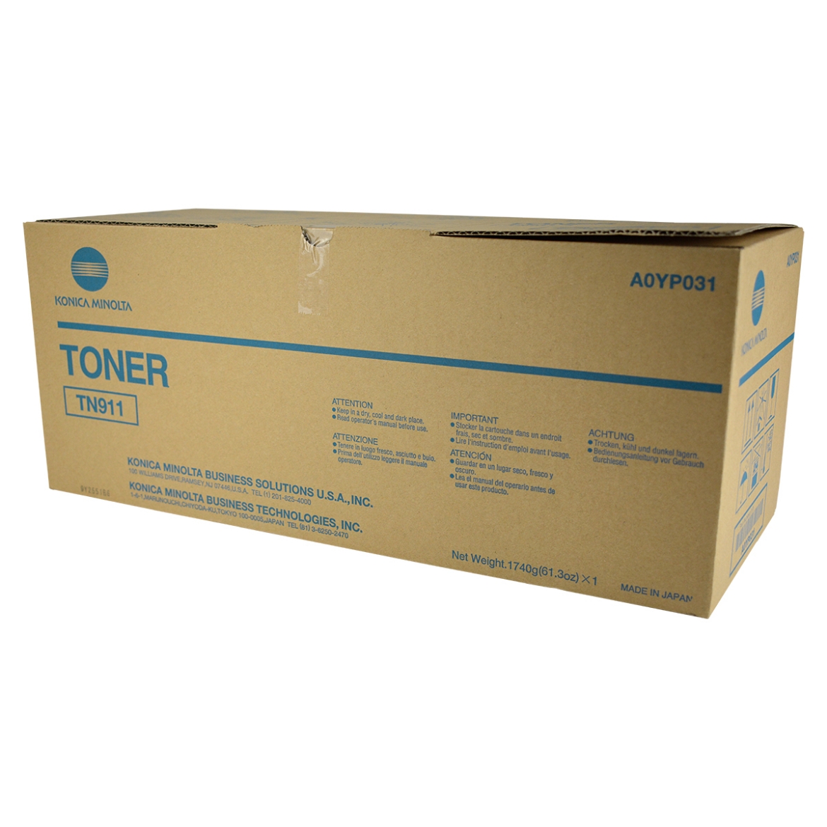 Picture of Konica Minolta A0YP030 (TN-911) Black Toner Cartridge (80000 Yield)