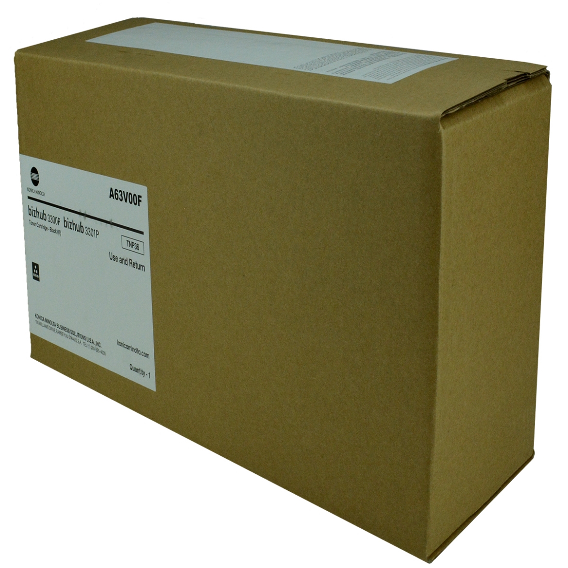 Picture of OEM Konica Minolta TNP36 (A63V00F) Toner Cartridge, Black, 10K Yield, Return Program