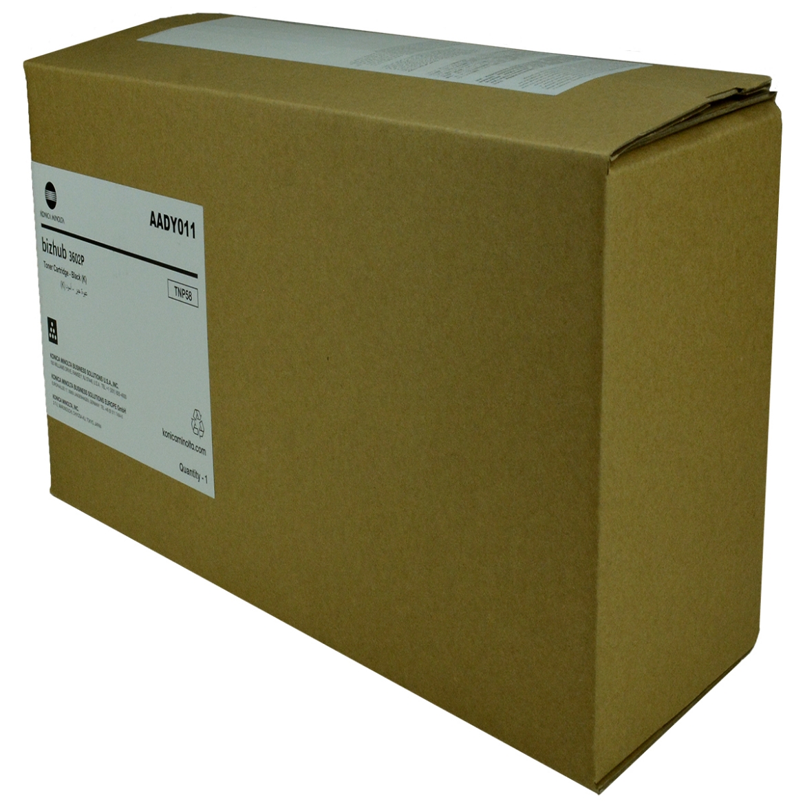 Picture of OEM Konica Minolta TNP58 (AADY011) Toner Cartridge, Black, 15K Yield