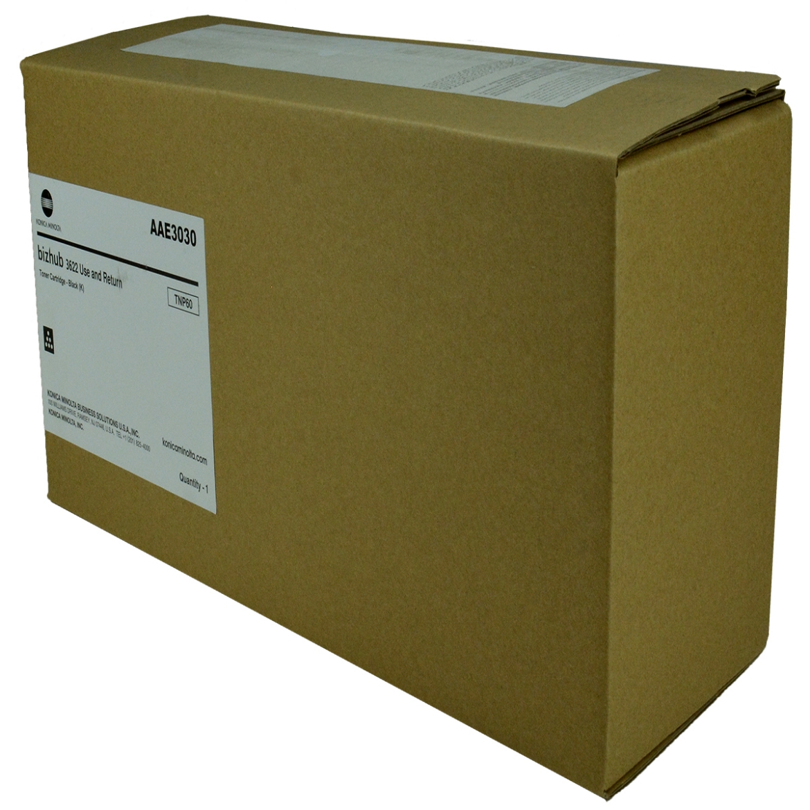 Picture of OEM Konica Minolta TNP60 (AAE3030) Toner Cartridge, Black, 15K Yield, Return Program