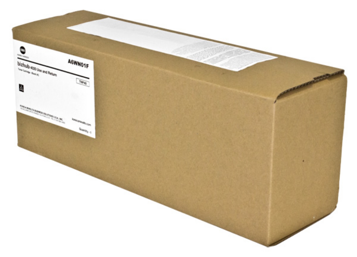 Picture of OEM Konica Minolta TNP40 (A6WN01F) Toner Cartridge, Black, 20K Yield, Return Program