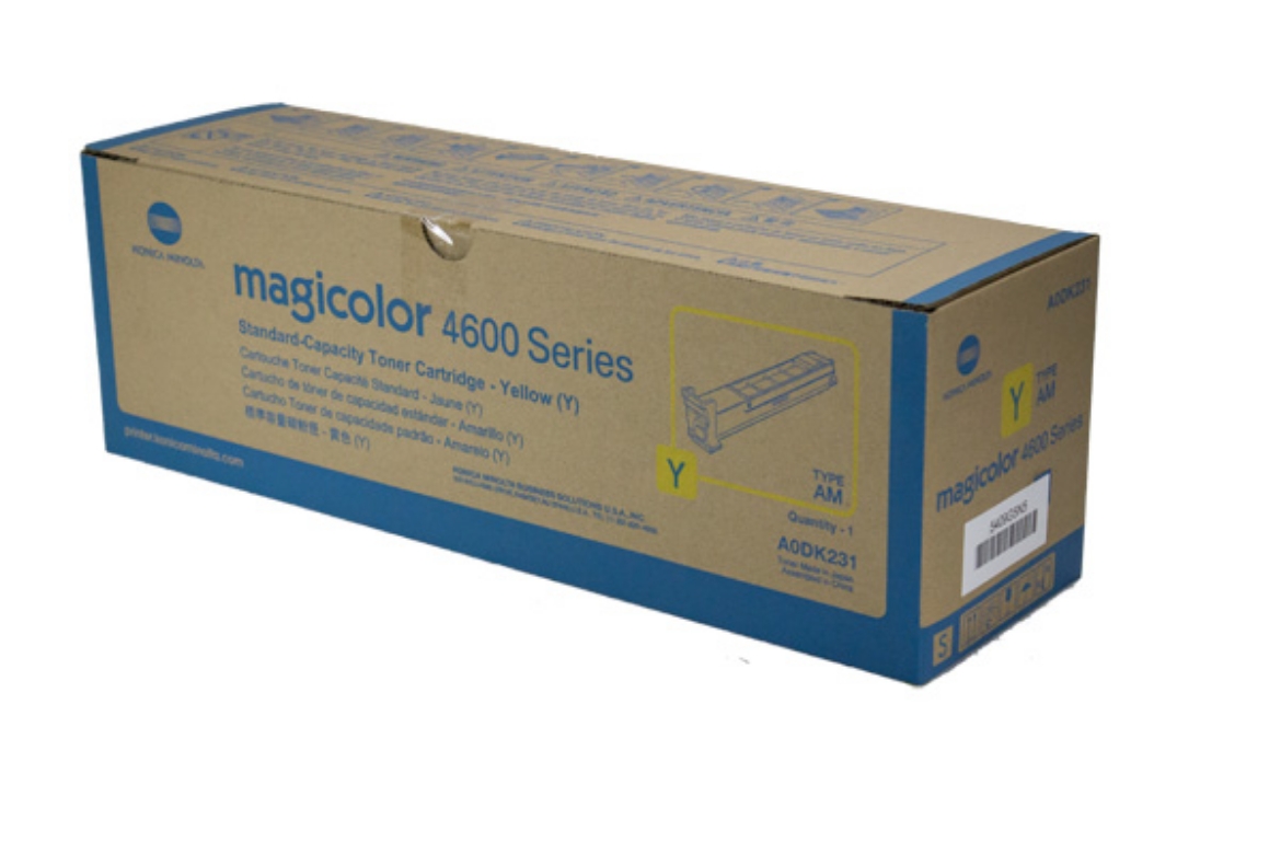 Picture of Konica Minolta A0DK231 Yellow Toner Cartridge (4000 Yield)