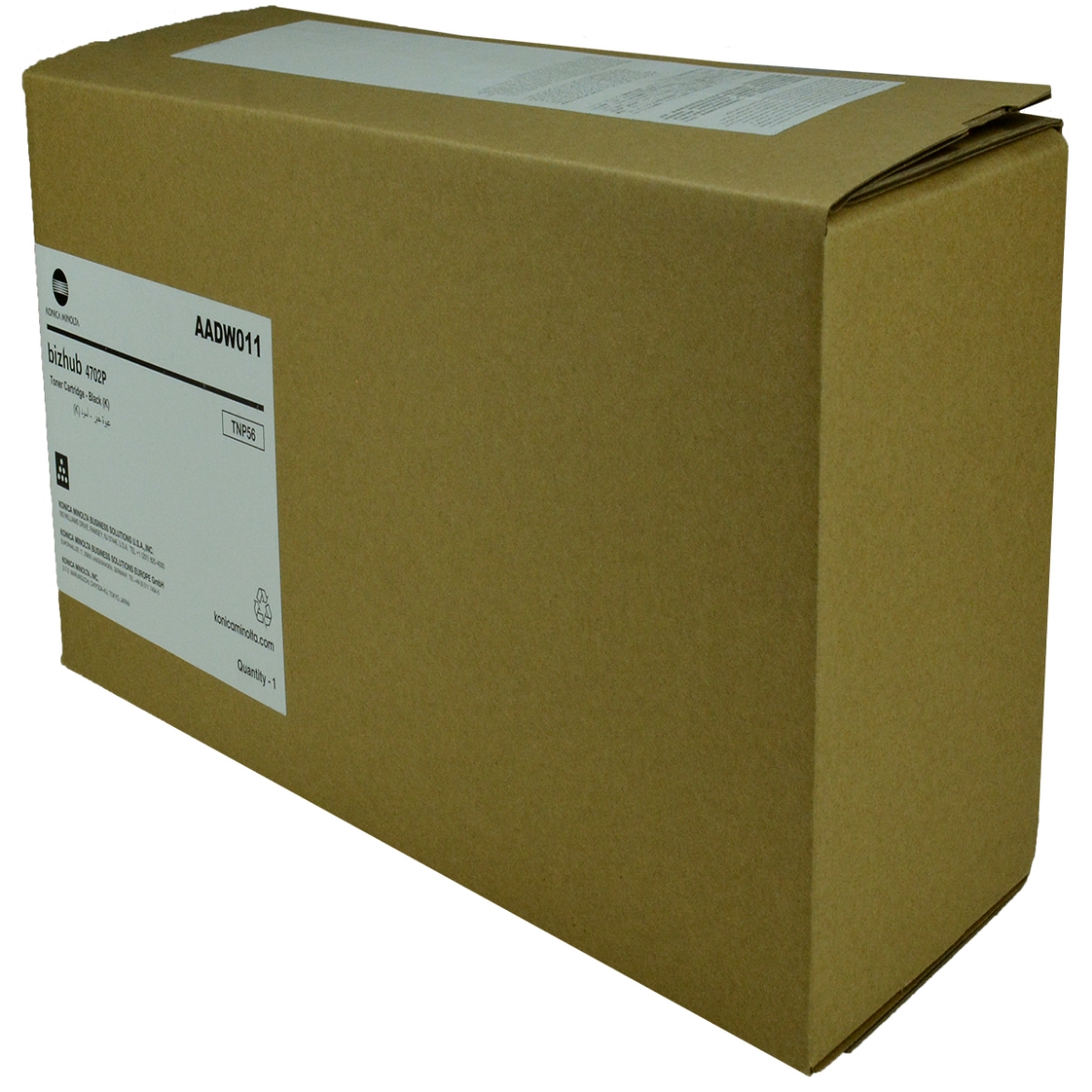 Picture of OEM Konica Minolta TNP56 (AADW011) Toner Cartridge, Black, 25K Yield
