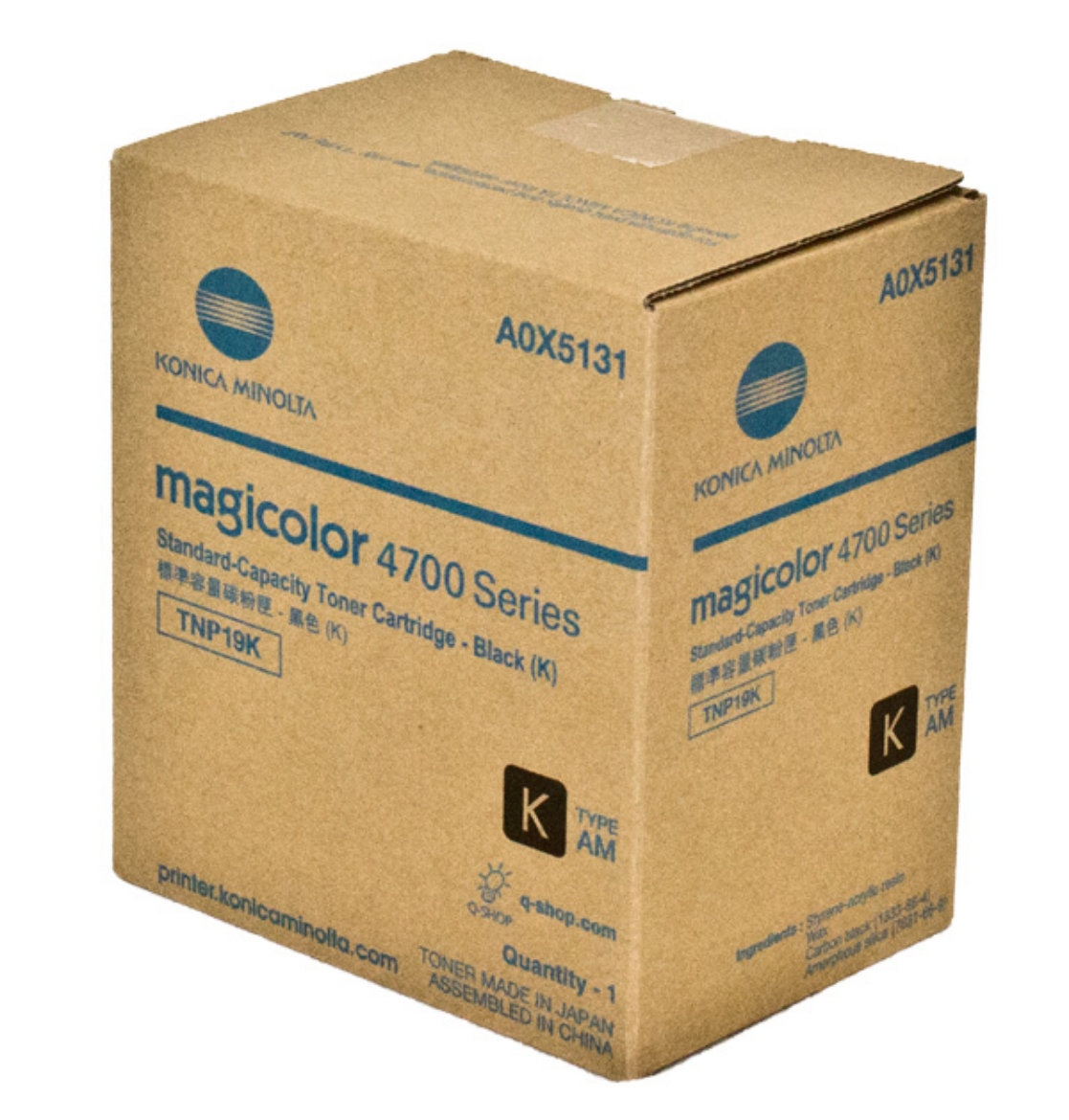 Picture of OEM Konica Minolta  (A0X5131) Toner Cartridge, Black, 4K Yield