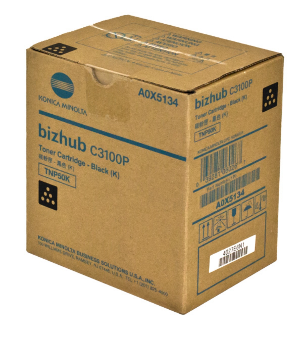 Picture of OEM Konica Minolta TNP50K (A0X5134) Toner Cartridge, Black, 6K Yield