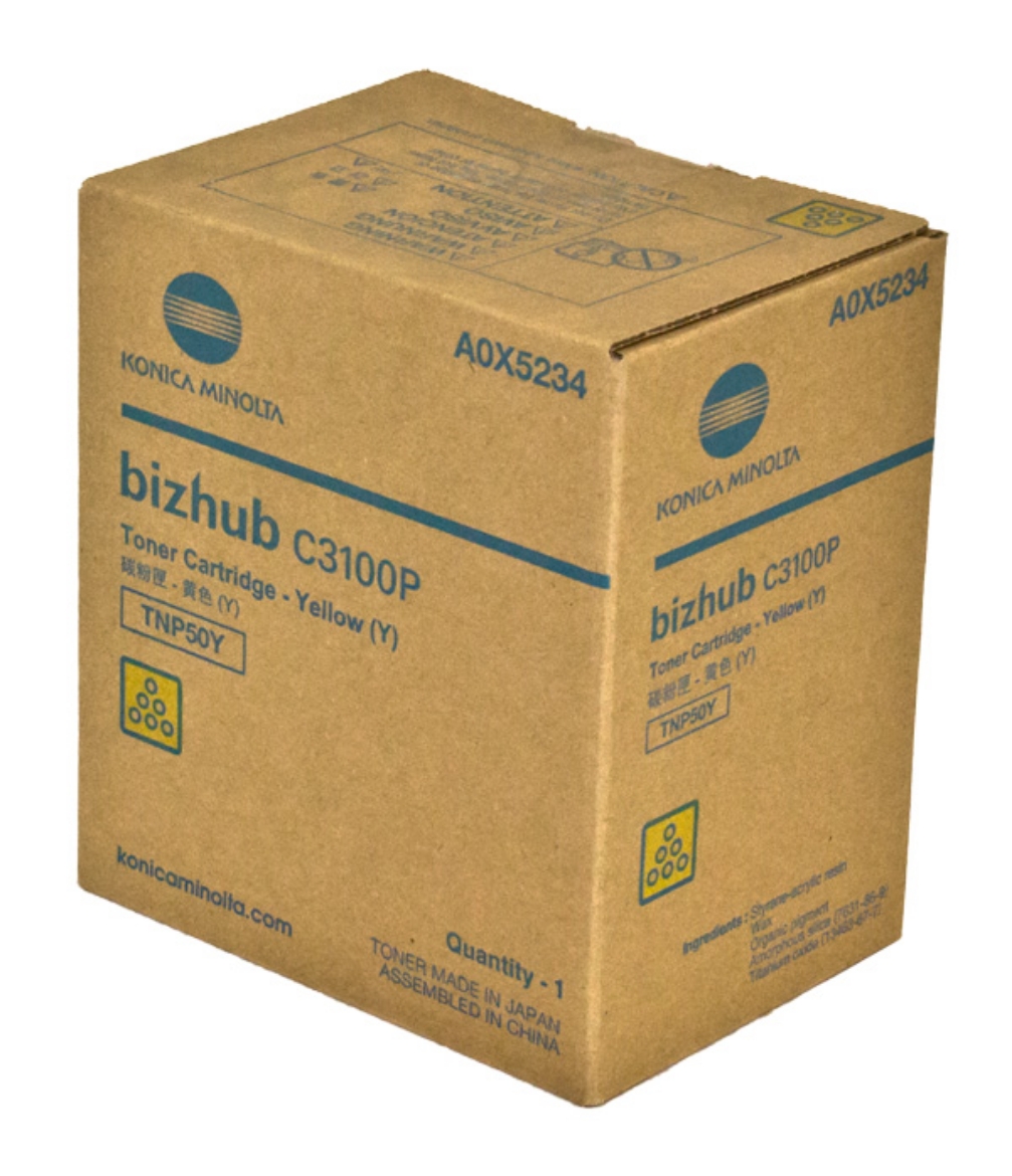Picture of OEM Konica Minolta TNP50Y (A0X5234) Toner Cartridge, Yellow, 6K Yield