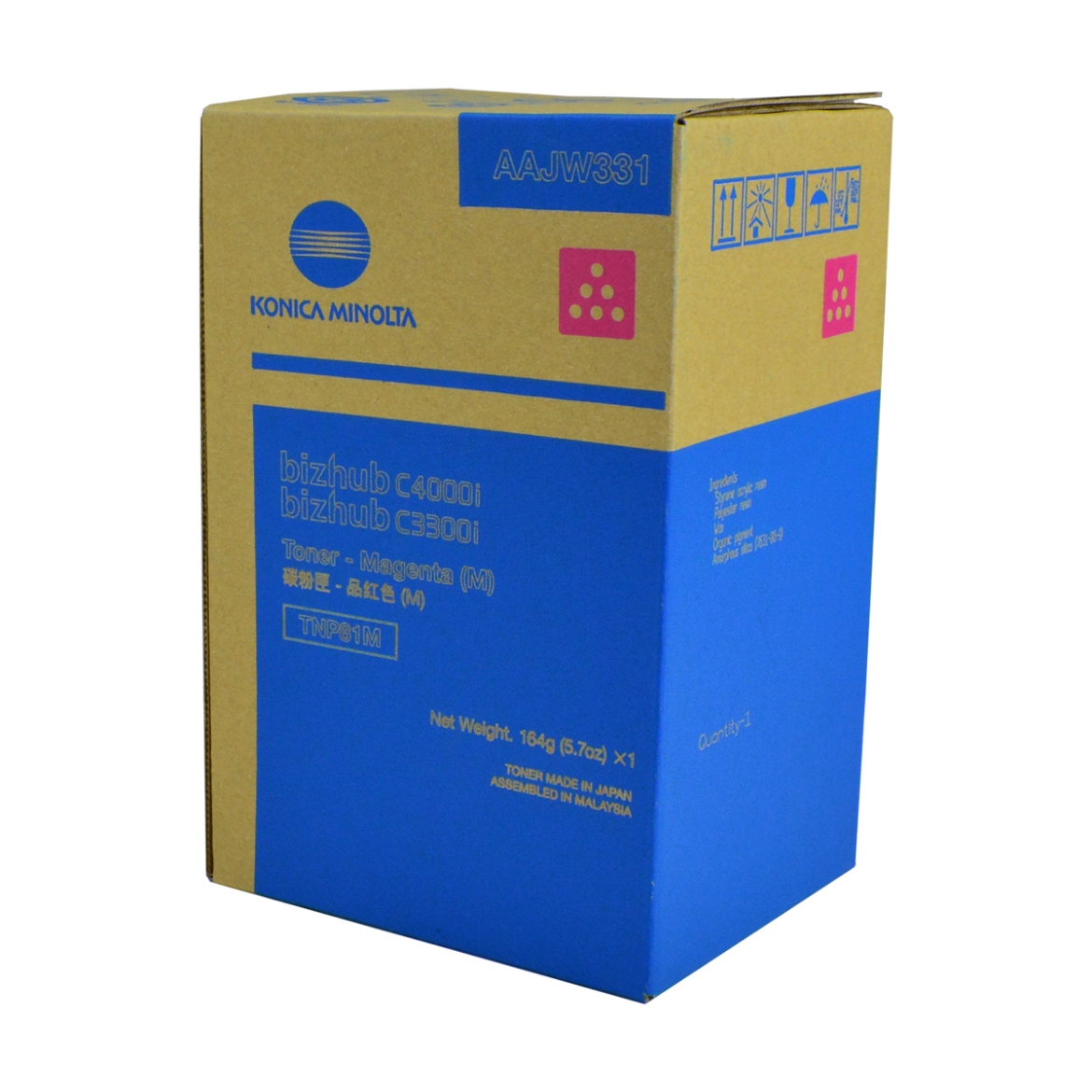 Picture of OEM Konica Minolta TNP81M (AAJW331) Toner Cartridge, Magenta, 9K Yield