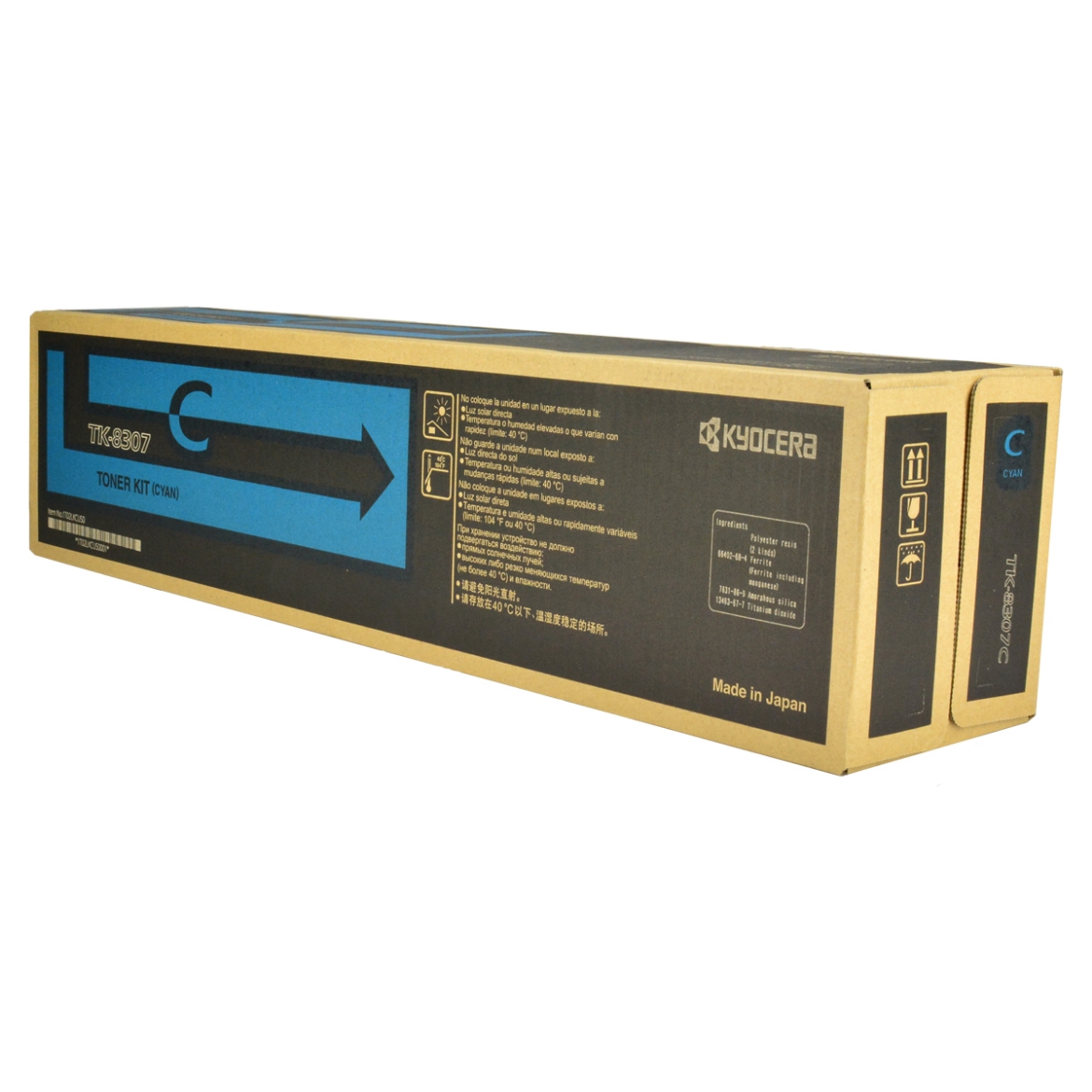 Picture of OEM Kyocera Mita TK-8307C (1T02LKCUS0) Toner Cartridge, Cyan, 15K Yield