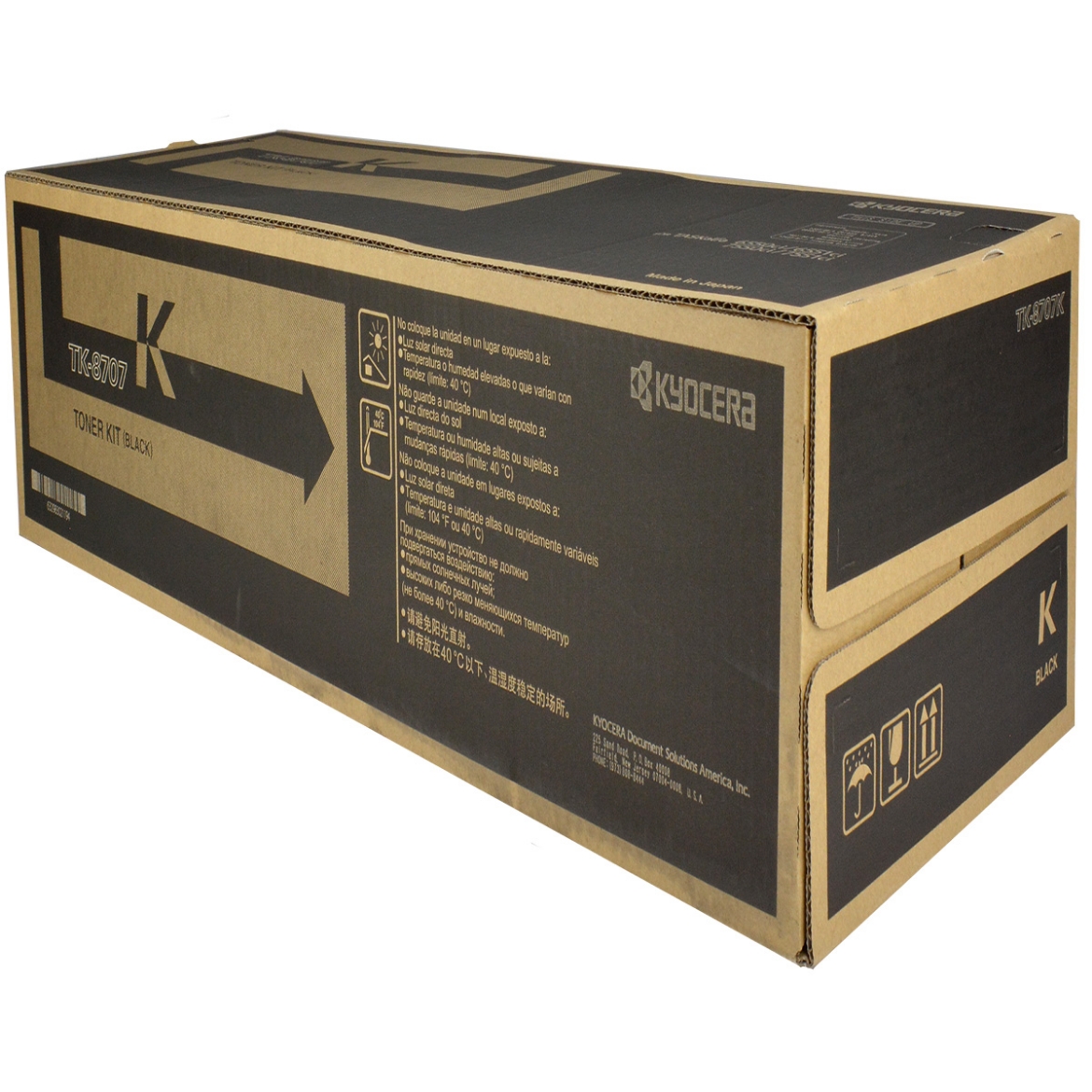 Picture of OEM Kyocera Mita TK-8707K (1T02K90US0) Toner Cartridge, Black, 70K Yield