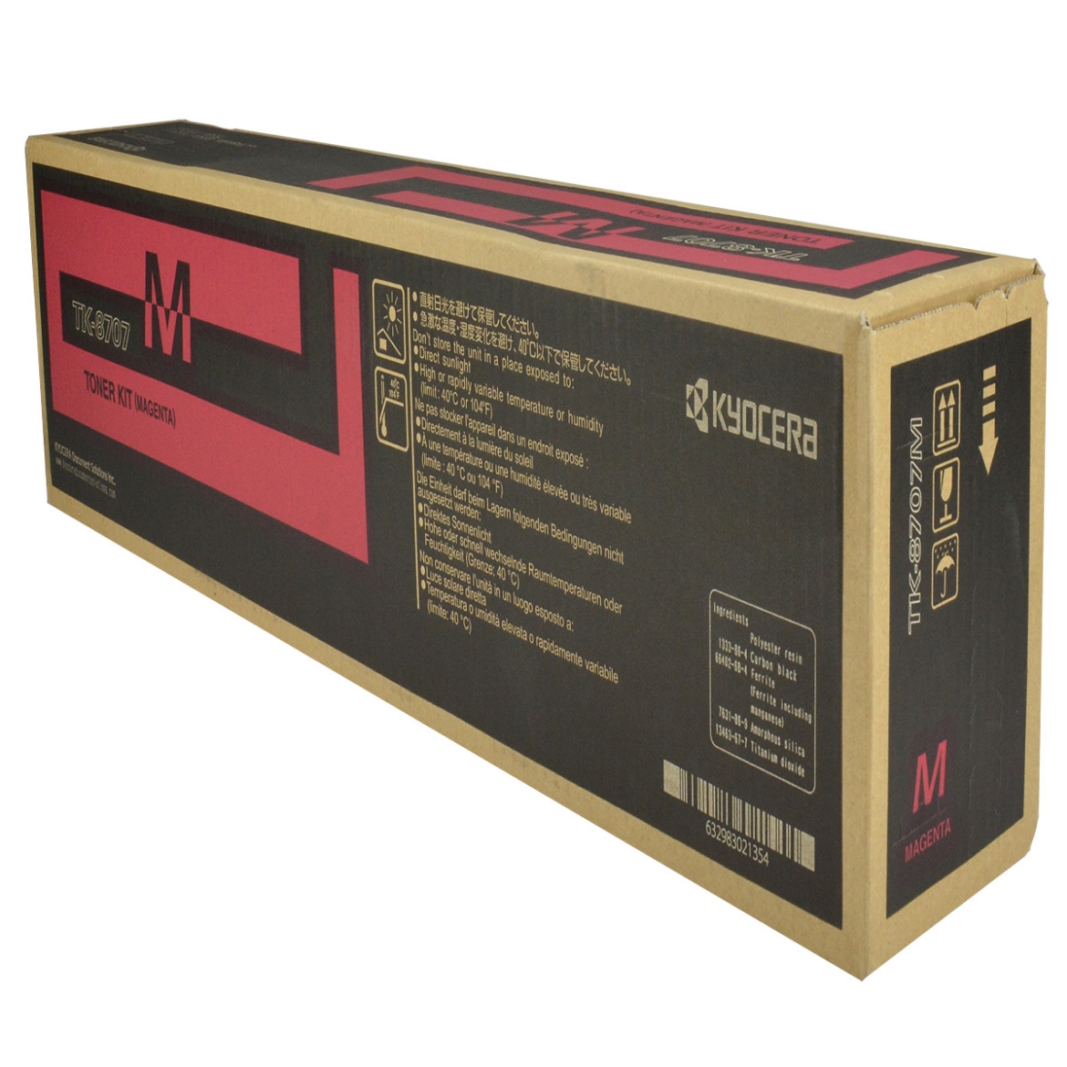 Picture of OEM Kyocera Mita TK-8707M (1T02K9BUS0) Toner Cartridge, Magenta, 30K Yield
