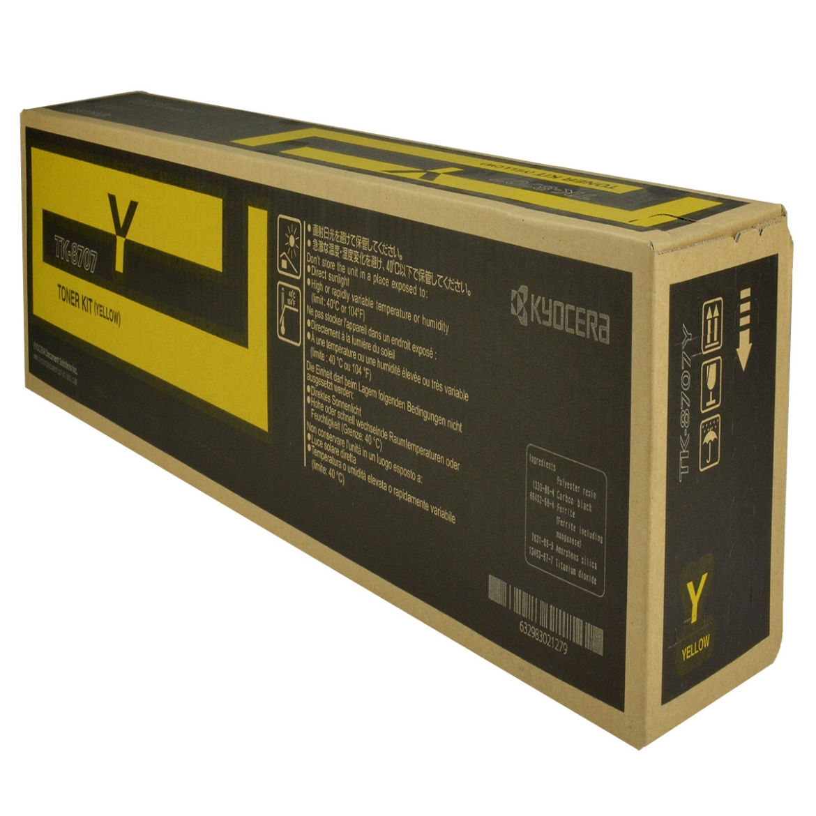 Picture of OEM Kyocera Mita TK-8707Y (1T02K9AUS0) Toner Cartridge, Yellow, 30K Yield